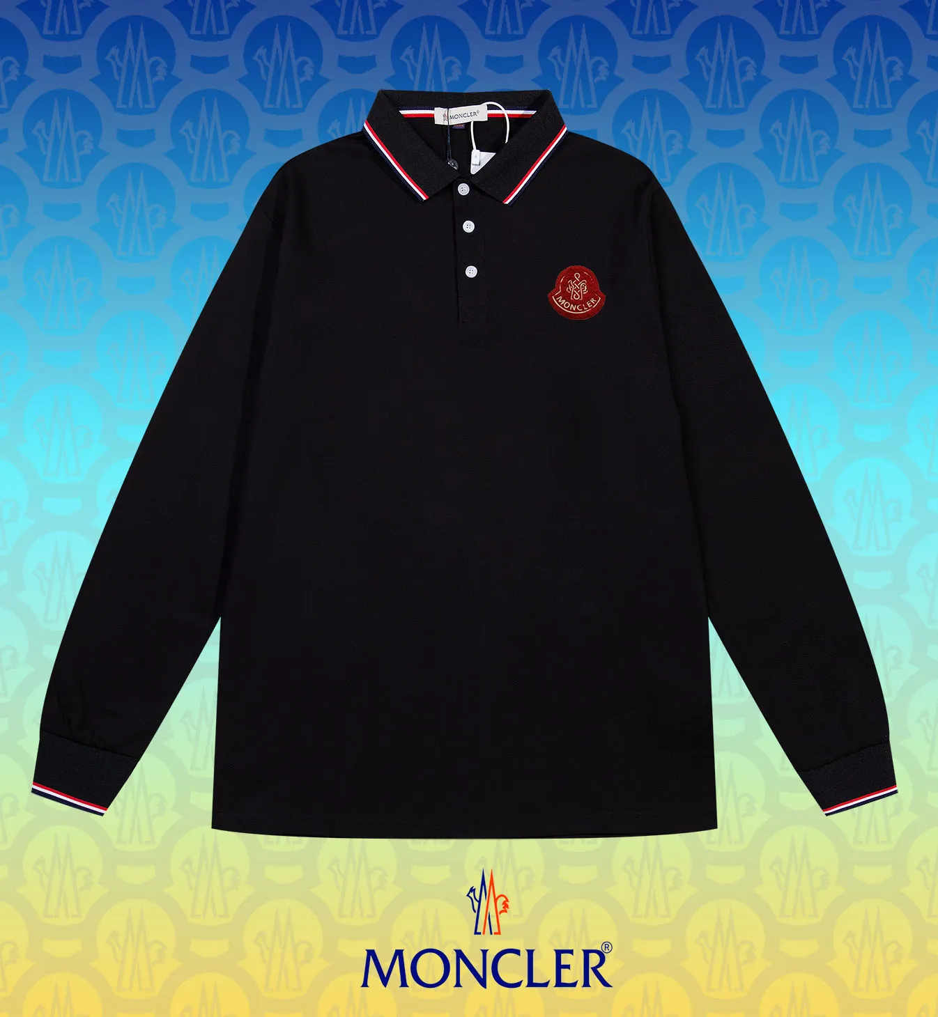 【New Arrival In Stock】𝐌𝐎𝐍𝐂𝐋𝐄𝐑~ #2025 New Arrival Quality POLO ， Breathable ， ， ， Quality。 ！ ， ！ LOGO Quality ：Black，White Sizes：M~L~XL~2XL~3XL